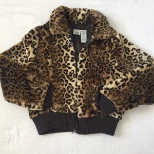 Faux Leopard Fur Coat